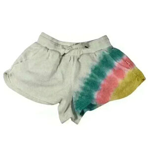 FEAT x KRISTIN CAVALLARI Booty Shorts Terry Cloth Tie Dye Lounge Women Size XS